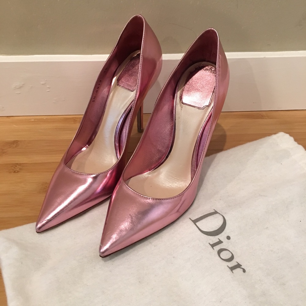 Christian Dior pink 🐷 metallic heels